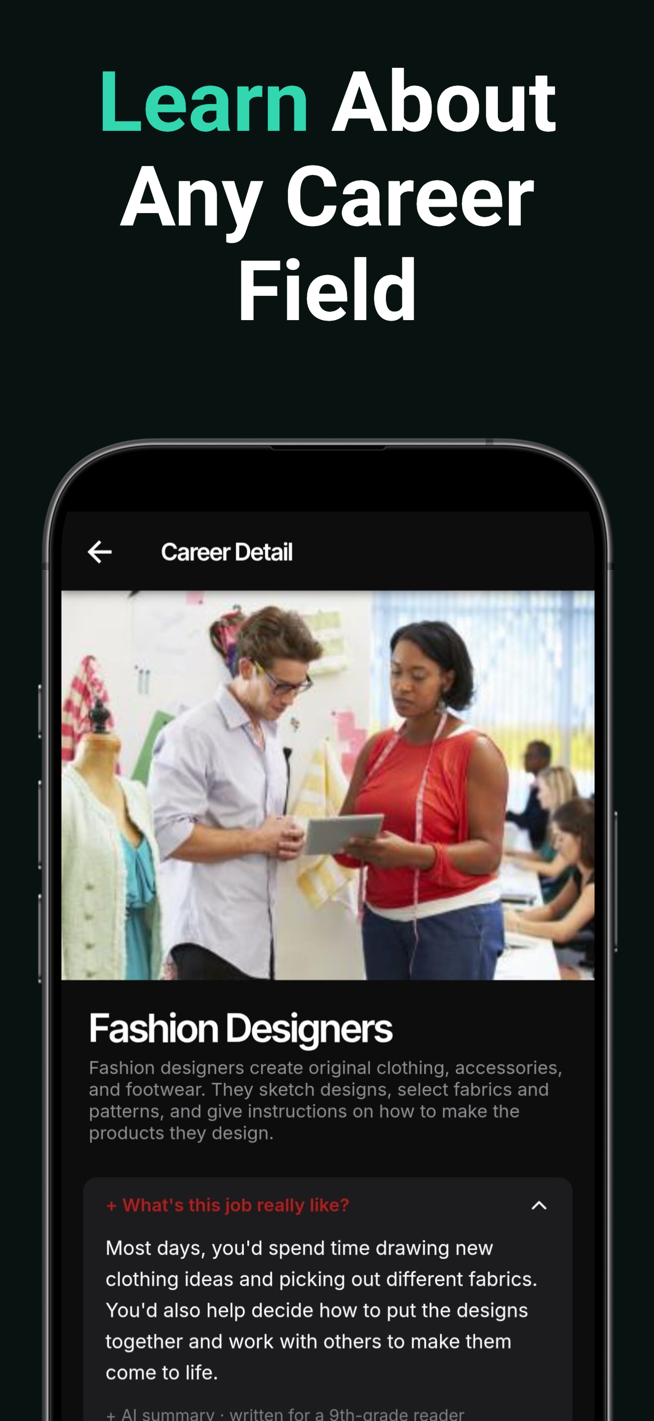 Learn about any career field